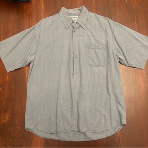 Columbia Men's Light Blue Checkered Button Down Shirt XL